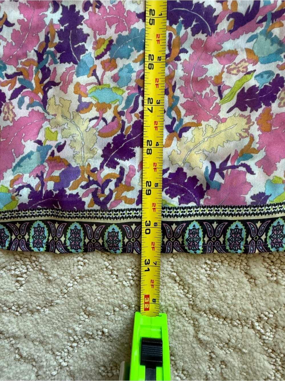 Susan Graver 1X Floral Border Print Open-Front Kimono Jacket - Pink Multi - Picture 9 of 11
